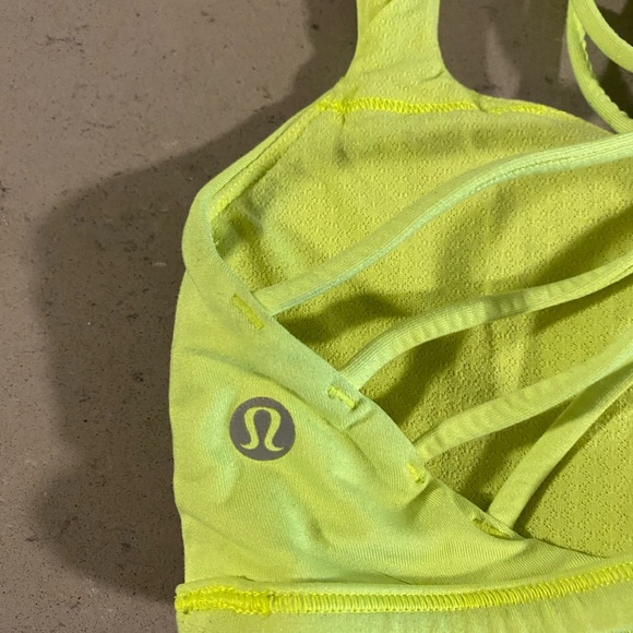 3/$20🌿Lululemon neon cross back sports bra - Picture 2 of 5